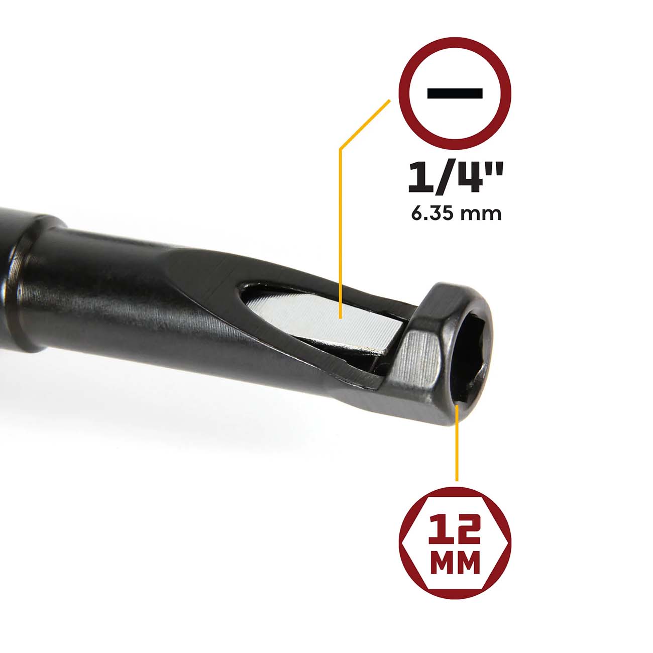 Powerbuilt 12 Millimeter 7-1/2-Inch Jam Nut Valve Adjustment Tool, Slotted Valve Adjusting Stud, Honda, Nissan, Toyota Vehicle Engines - 648828