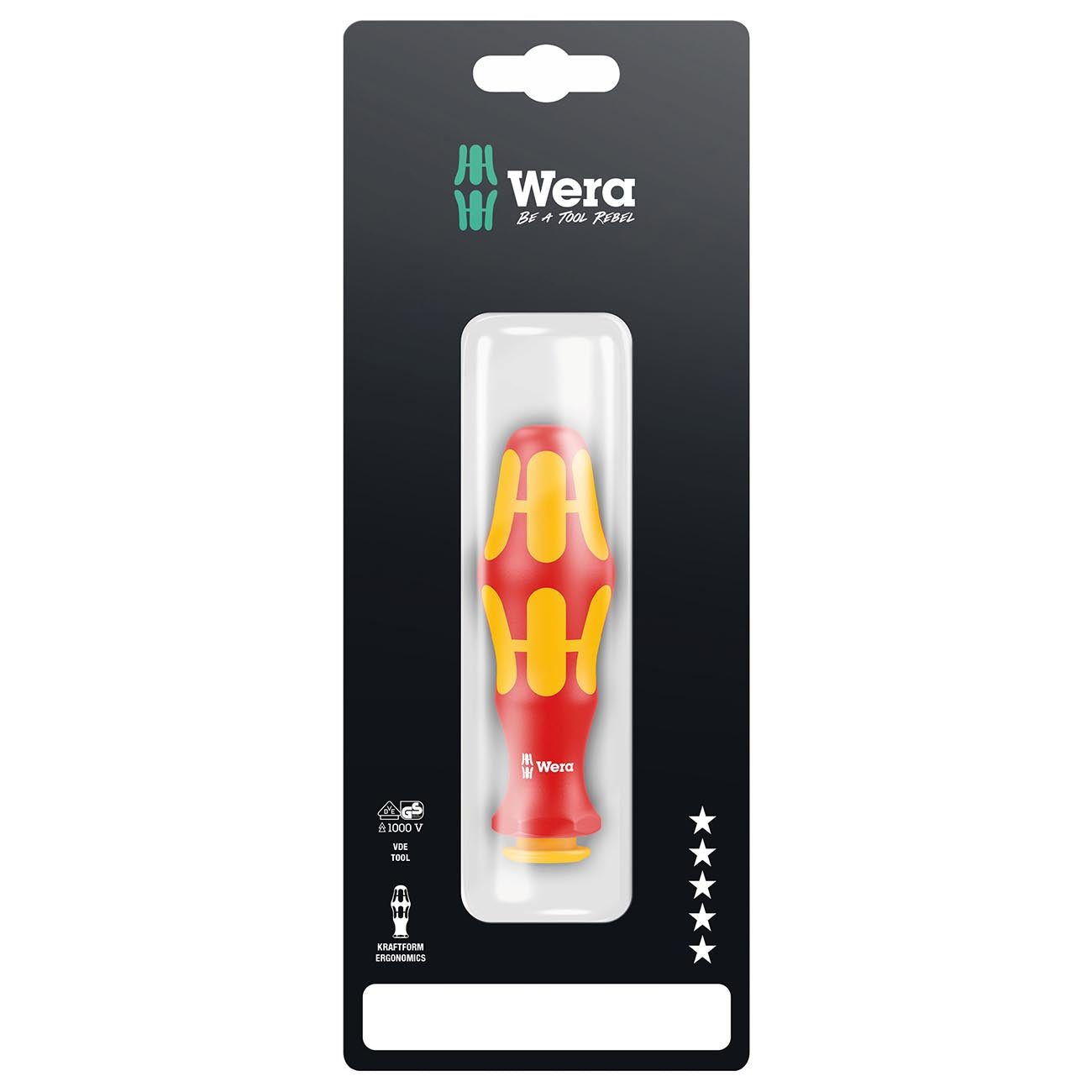 Wera 05003990001 Kraftform Kompakt VDE 817 Screwdriver Handle, For Use With Interchangeable Blades, 9mm Head, BladeLength