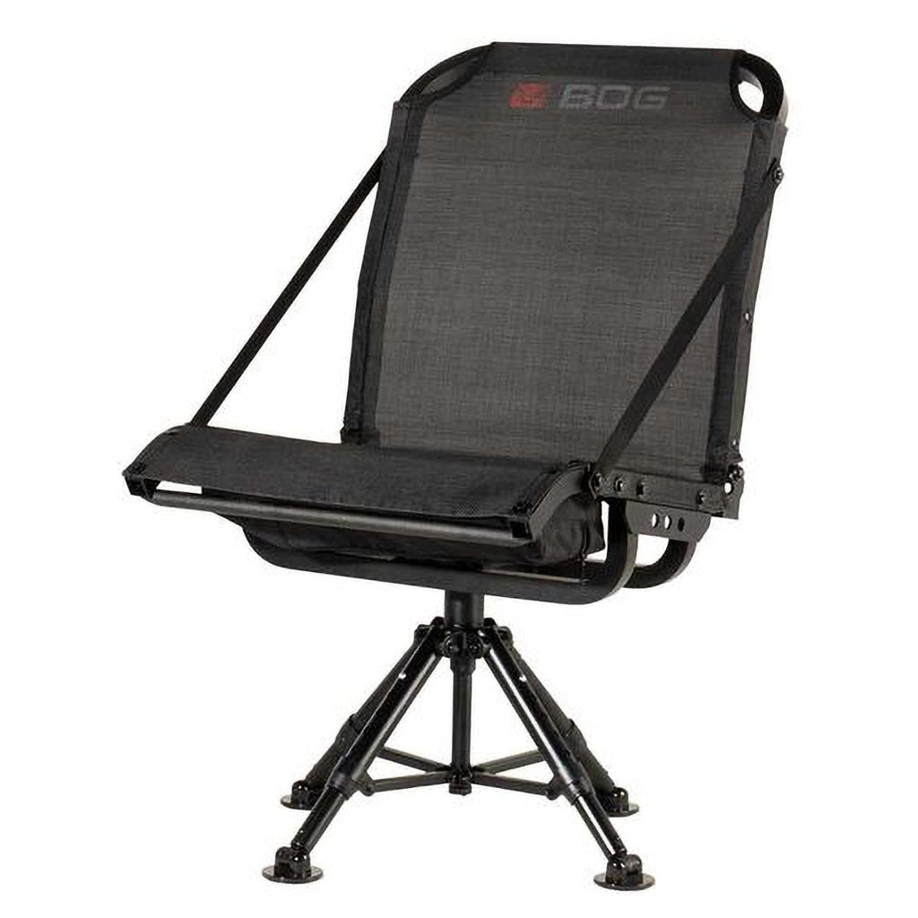 BOG Nucleus 360 Chair with Lightweight Aluminum Frame, Heavy Duty Textilene Fabric, Collapsible, 360 Degrees of Adjustable Pivoting Seat, and 4 Extendable Legs for Hunting, Shooting, and Outdoors