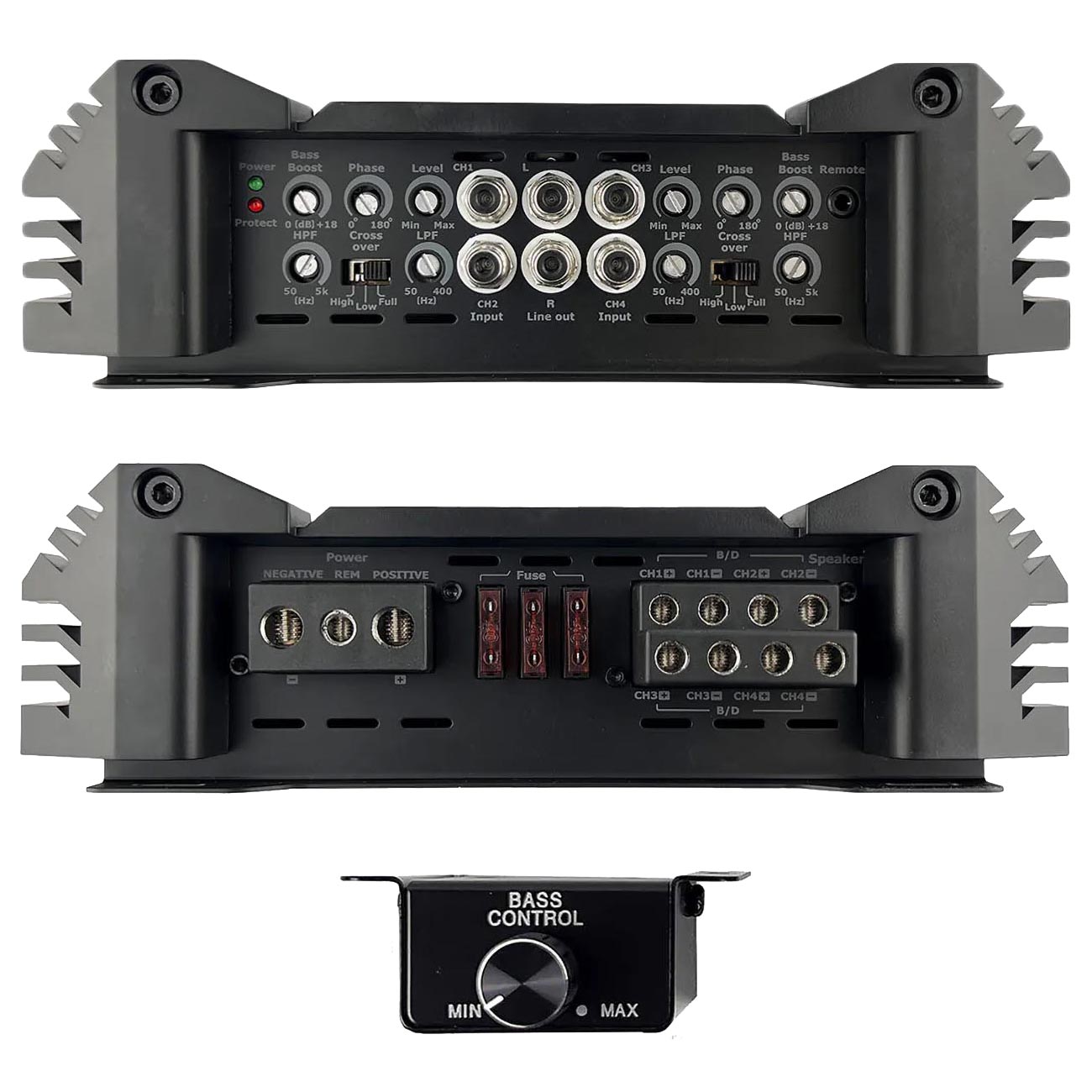 Orion XTR750.4 High Power Class A/B 4-Channel Amplifier, 750W RMS, 2/4 Ohm Stable, HP/LP Crossover, Bass Boost, MOSFET, Bass Knob, Made in Korea