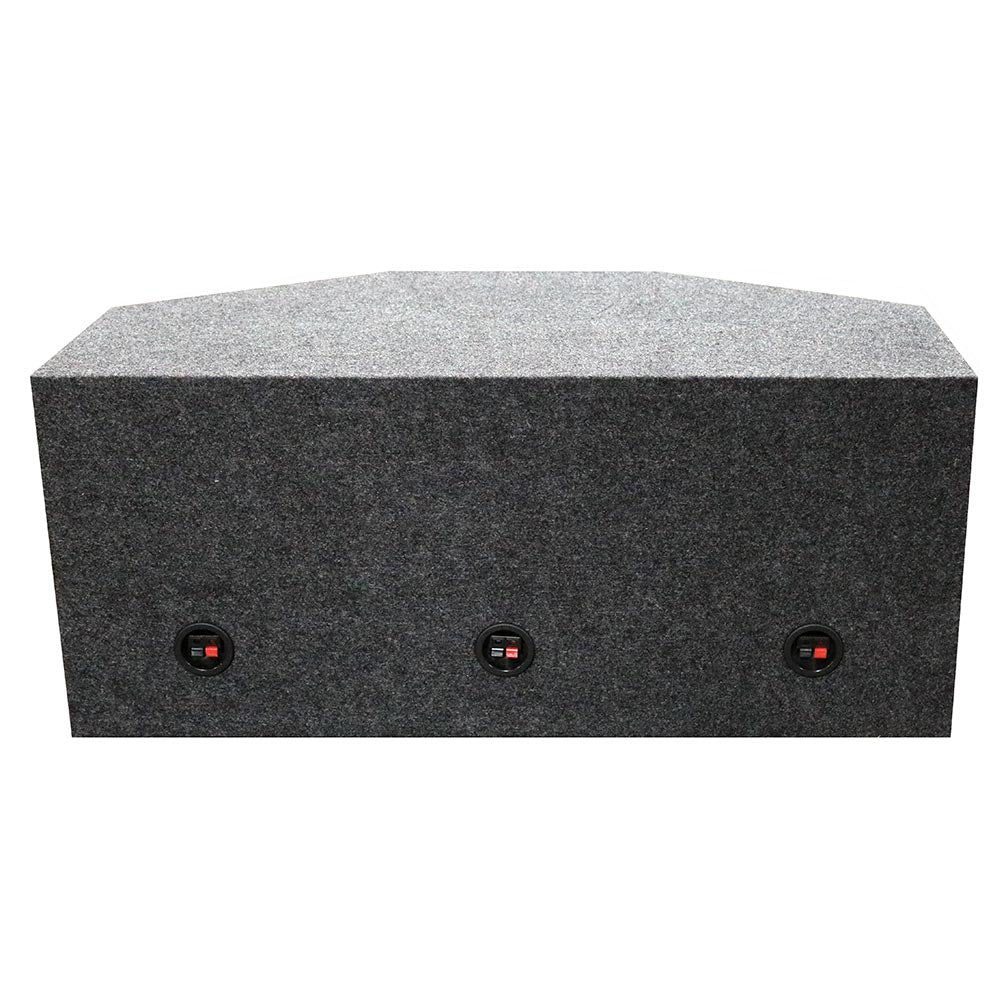 QPower BASS12 3 Hole 12" Sealed Car Subwoofer Enclosure Box | 35 x 20.25 x 15