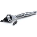 Titan 11318 1/4-Inch Drive x 4-Inch 90-Tooth Swivel Head Micro Ratcheting Bit Driver - Silver