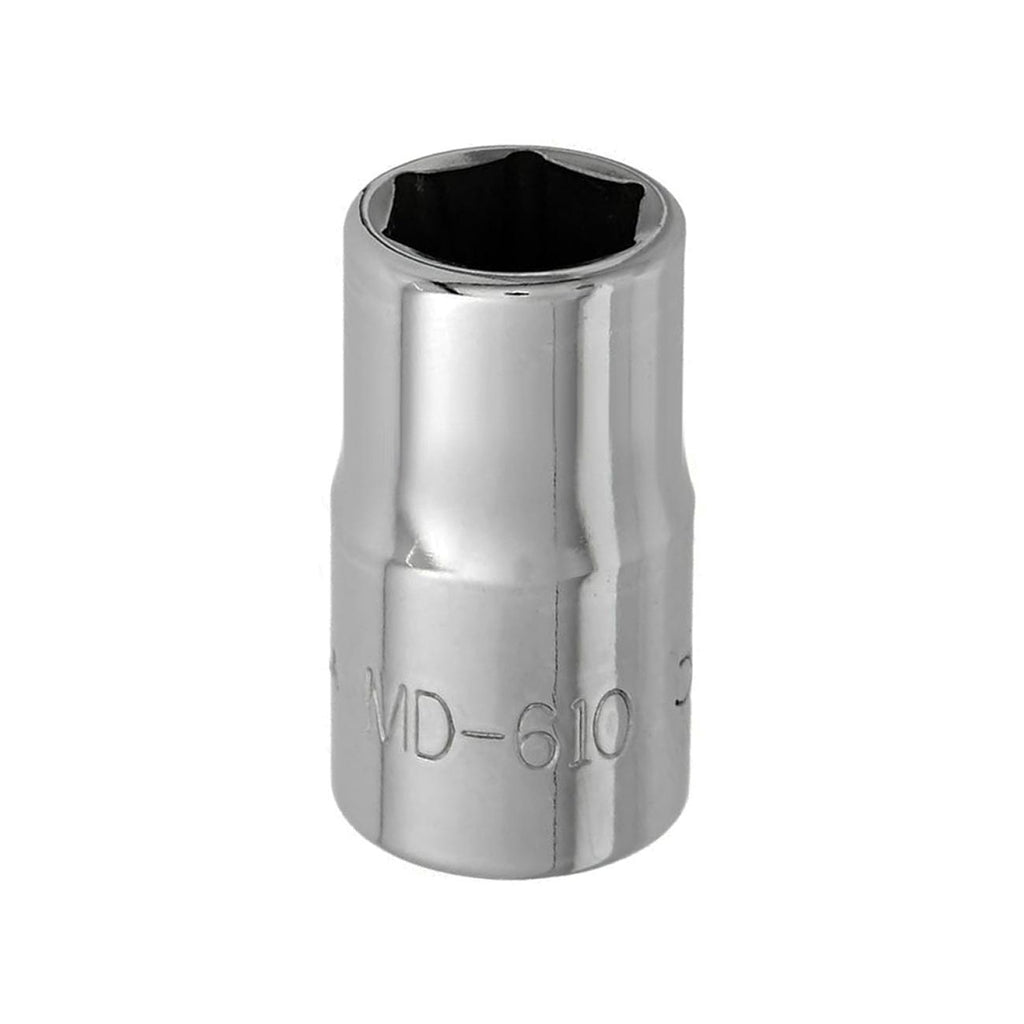 Williams JHWM-610 SUPERTORQUE 1/4-Inch Drive Shallow SAE Socket, 6 Point, 5/16-Inch Size, High-Polished Chrome Finish, Designed For Use On 6 Point Fasteners