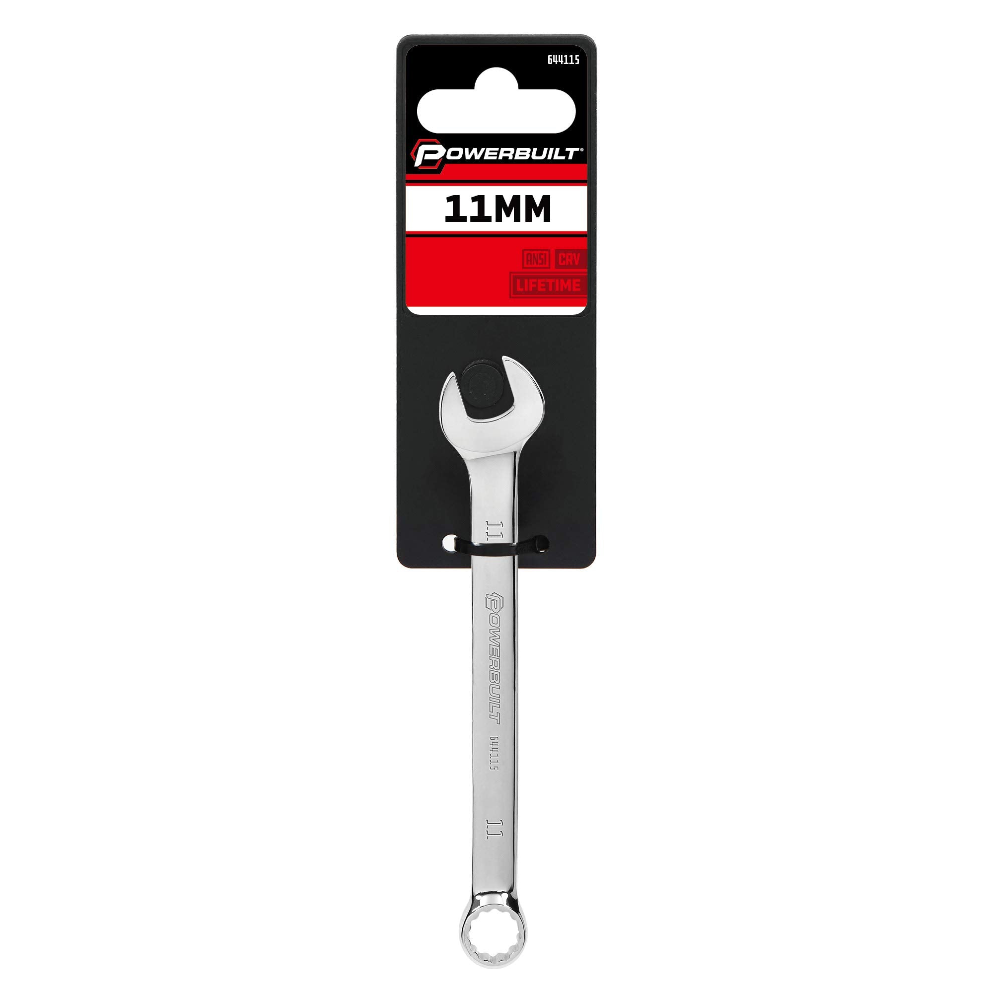 PowerBuilt 644115 11mm Metric Combination Wrench – Chrome Vanadium Fully Polished Finish