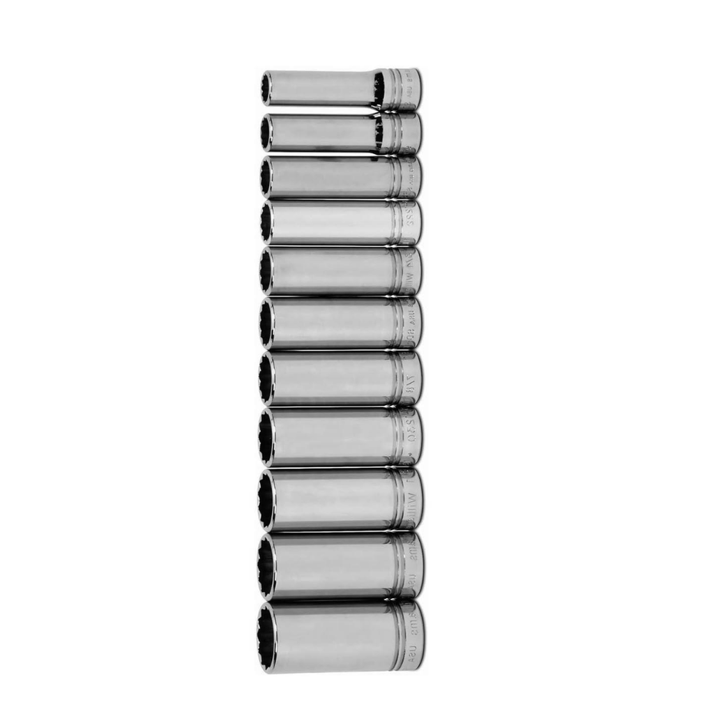 Williams WSSD-11RC 11-Piece 1/2-Inch Drive Deep 12 Point Socket Set
