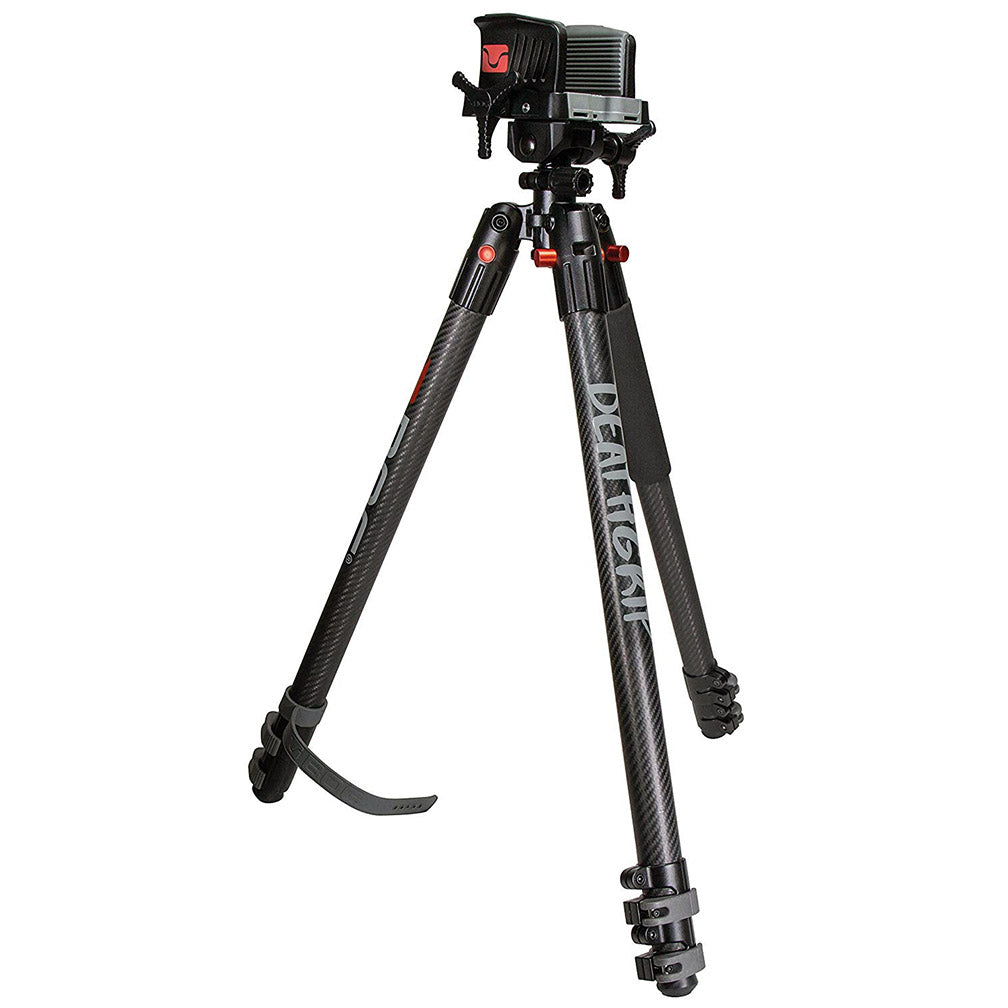 BOG DeathGrip Carbon Fiber Tripod with Durable Frame, Lightweight, Stable Design, Bubble Level, Adjustable Legs, Shooting Rest, and Hands-Free Operation for Hunting, Shooting, and Outdoors