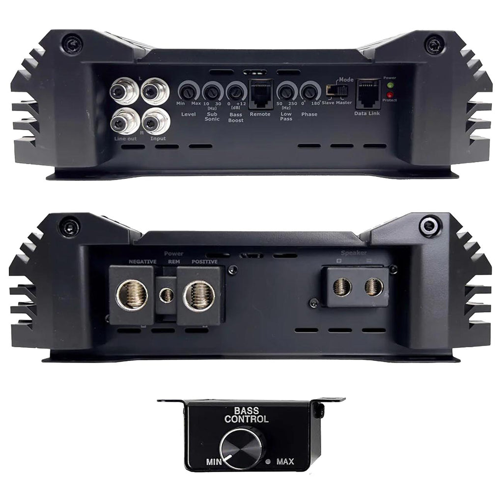 Orion XTR Series XTR1500.1DZ High Power Monoblock Class-D Car Amplifier - 1500W RMS, 1-Ohm Stable, Low-Pass Crossover, Bass Boost Control, MOSFET Power Supply, Bass Knob Included, Made in Korea
