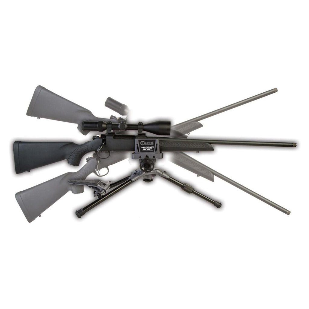 Caldwell Precision Turret Rest with Adjustable Ambidextrous Swivel Design and Detachable Magazine Rest with Pistol Grip Attachment for Rifles, Shot Stabilization, and Target Shooting