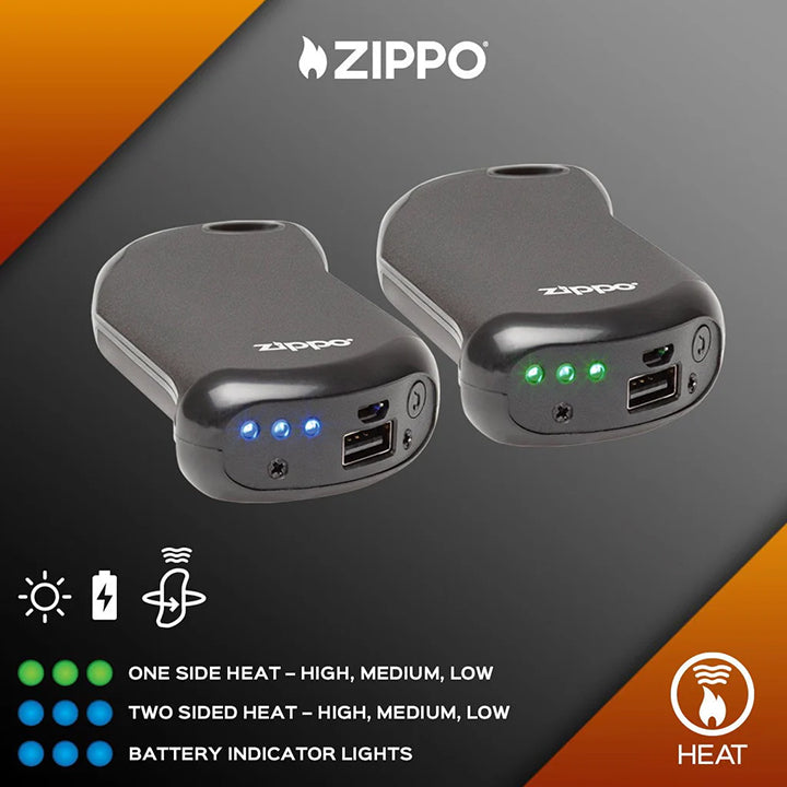 Zippo Black HeatBank 9s Rechargeable Hand Warmer