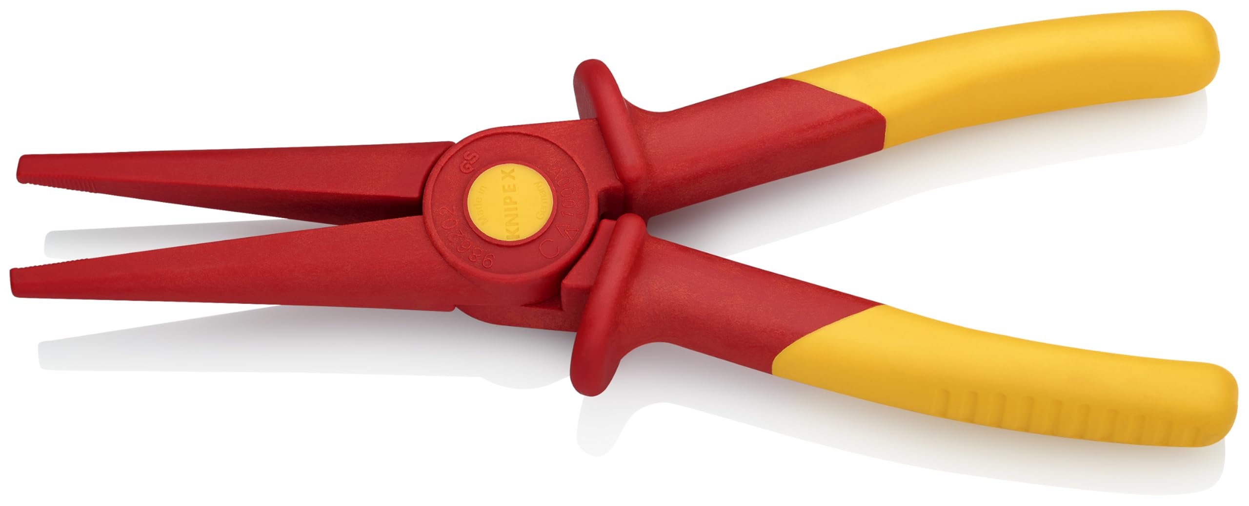 KNIPEX Tools 98 62 02, Flat Nose Plastic Pliers 1000V Insulated, Orange