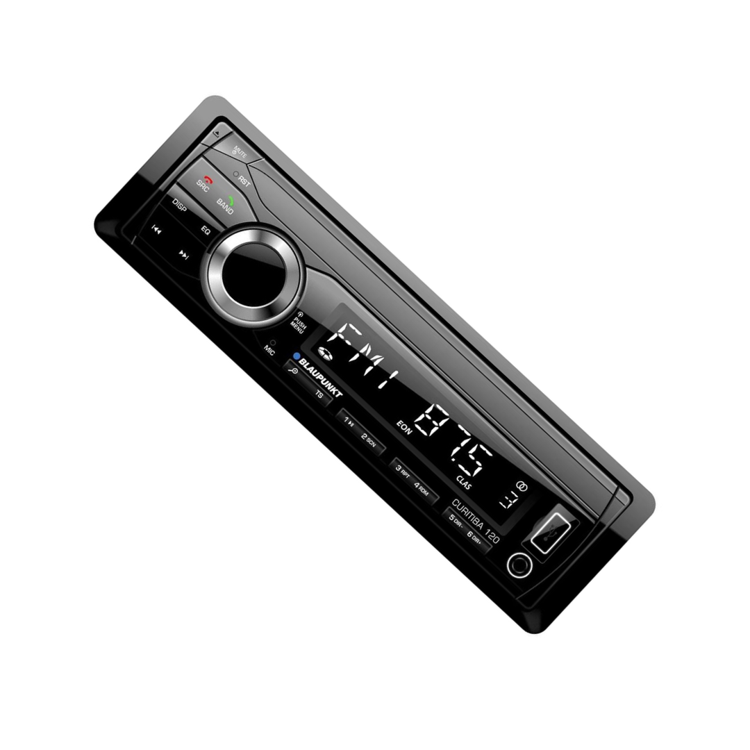 Blaupunkt CURITIBA120 Mechless AM/FM Car Stereo – Bluetooth, USB Input, Fixed Face Receiver
