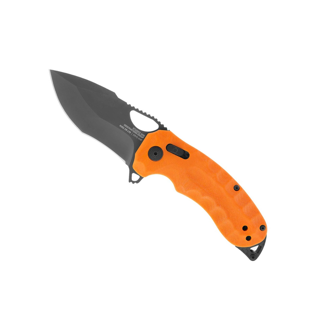 The Hair Edit SOG KIKU XR LTE Lightweight Outdoor Ambidextrous Large-Format Folding Knife | CTS XHP Steel Blade | XR Locking Mechanism, Orange G10