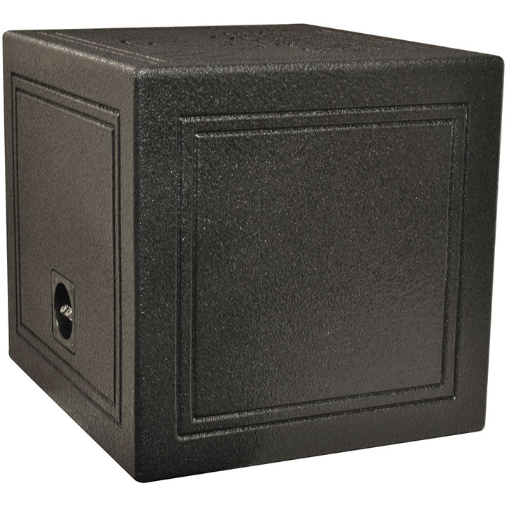 Qpower QBOMB15SSINGLE Single 15 Sealed Woofer Enclosure Withh Bed Liner Spray