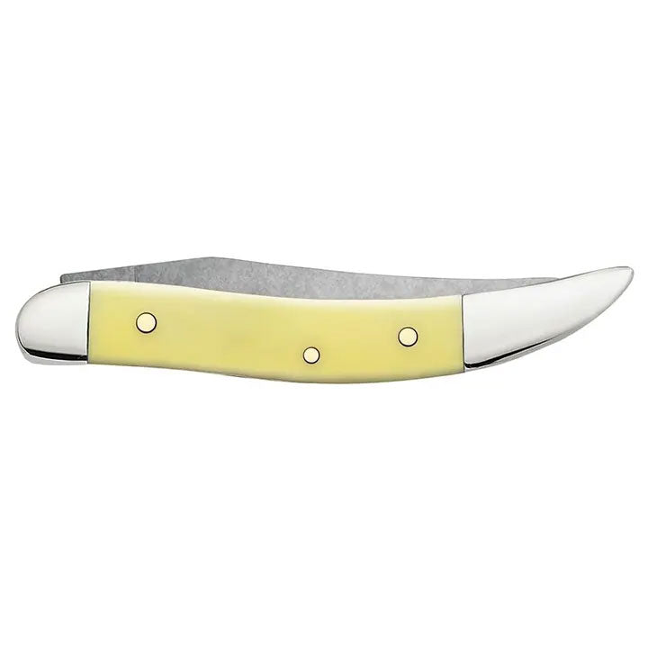 Case WR XX Pocket Knife Yellow Synthetic Small Texas Toothpick Cv Item #091 - (310096 Cv) - Length Closed: 3 Inches
