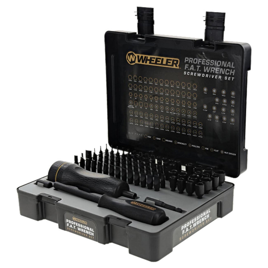 Wheeler Engineering 100-Piece Professional Fat Wrench Screwdriver Set with Durable Construction and Storage Case for Gunsmithing and Maintenance - 4001004