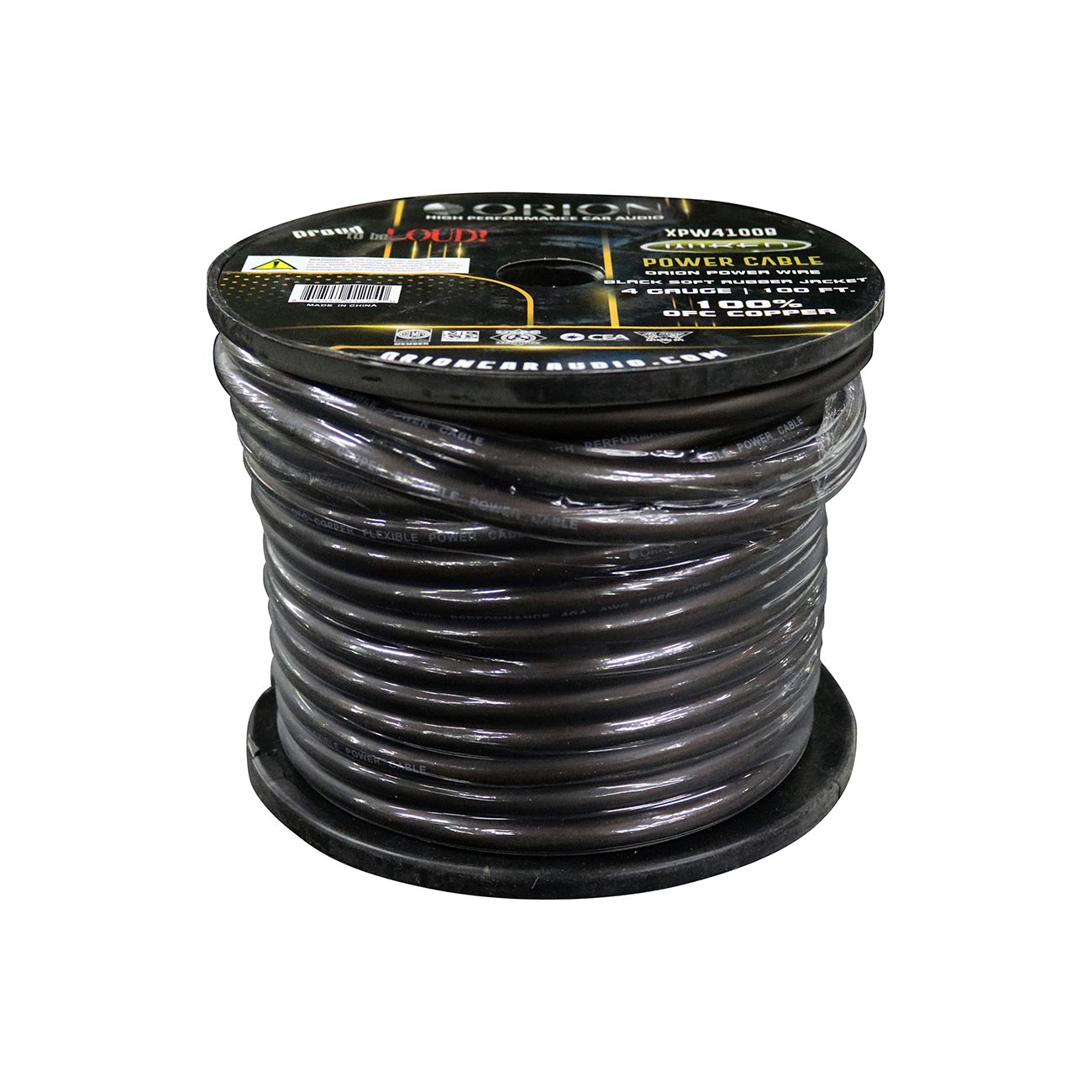 Orion XTR XPW4100B 4 Gauge Wire Roll (100ft) OFC Pure Copper - High Powered Car Audio/Amplifier Power & Ground Cable, Battery Cable, Electrical, Stereo, Welding Battery, RV Trailer Wiring