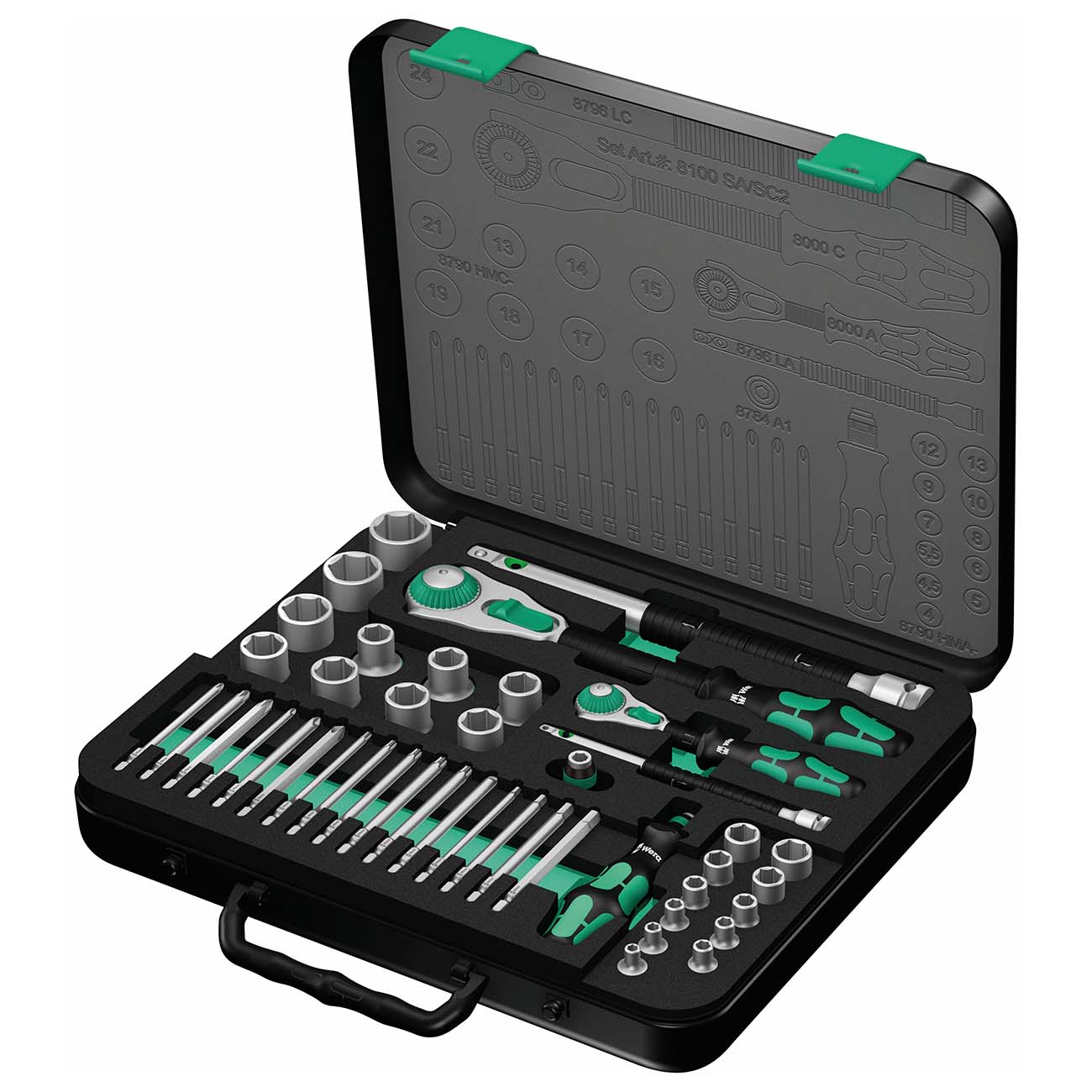 Wera Metric 1/4″ & 1/2″ Drive Speed Ratchet Socket/Bit Set (43-Piece)
