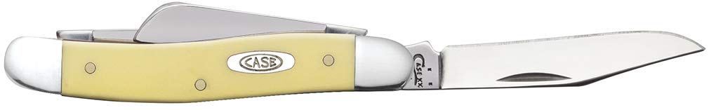 Case XX WR Pocket Knife Yellow Synthetic Medium Stockman SS Item #80035 - (3318 SS) - Length Closed: 3 5/8 Inches