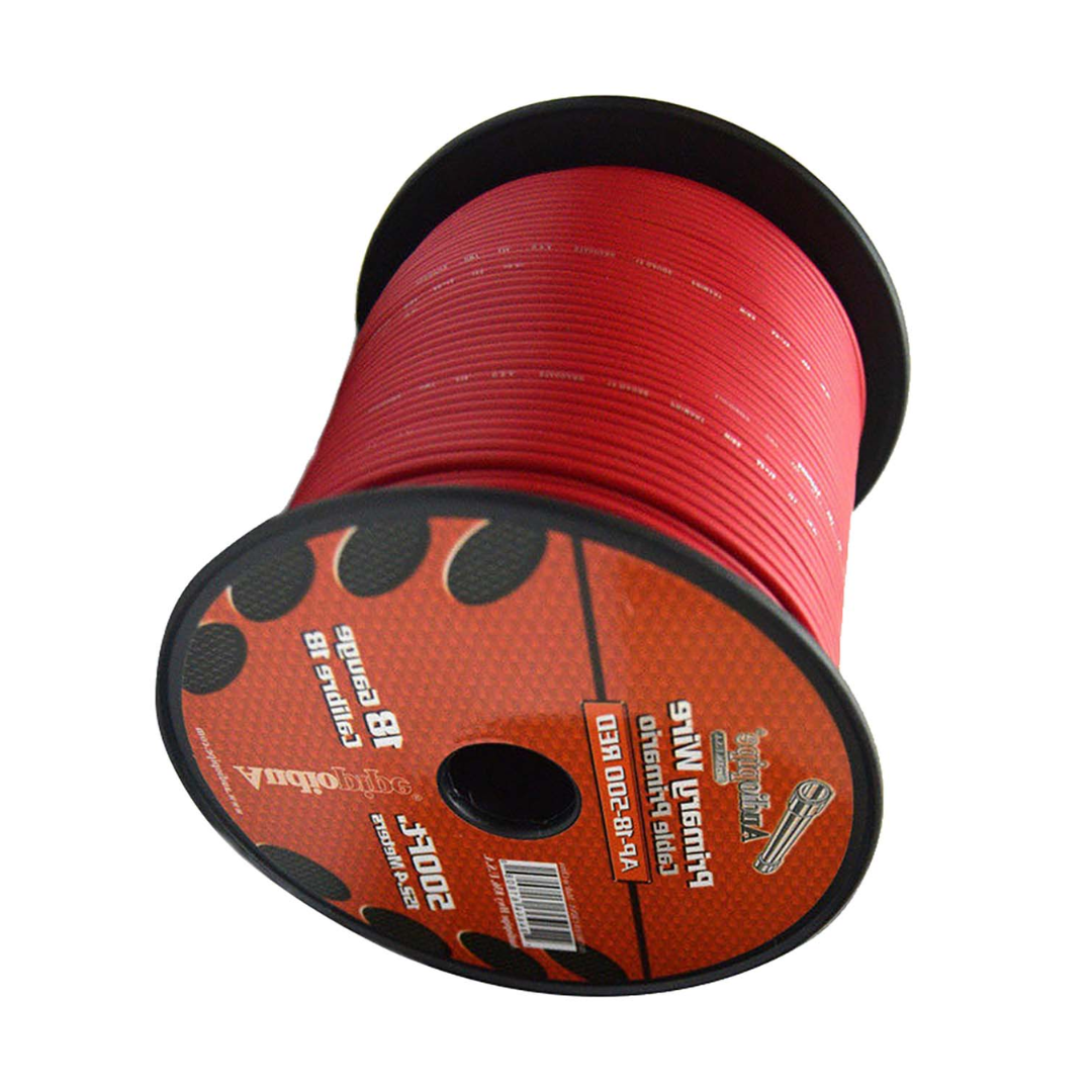 Audiopipe AP18500RD 18-Gauge Primary Wire – 500 ft Red Automotive Electrical Cable