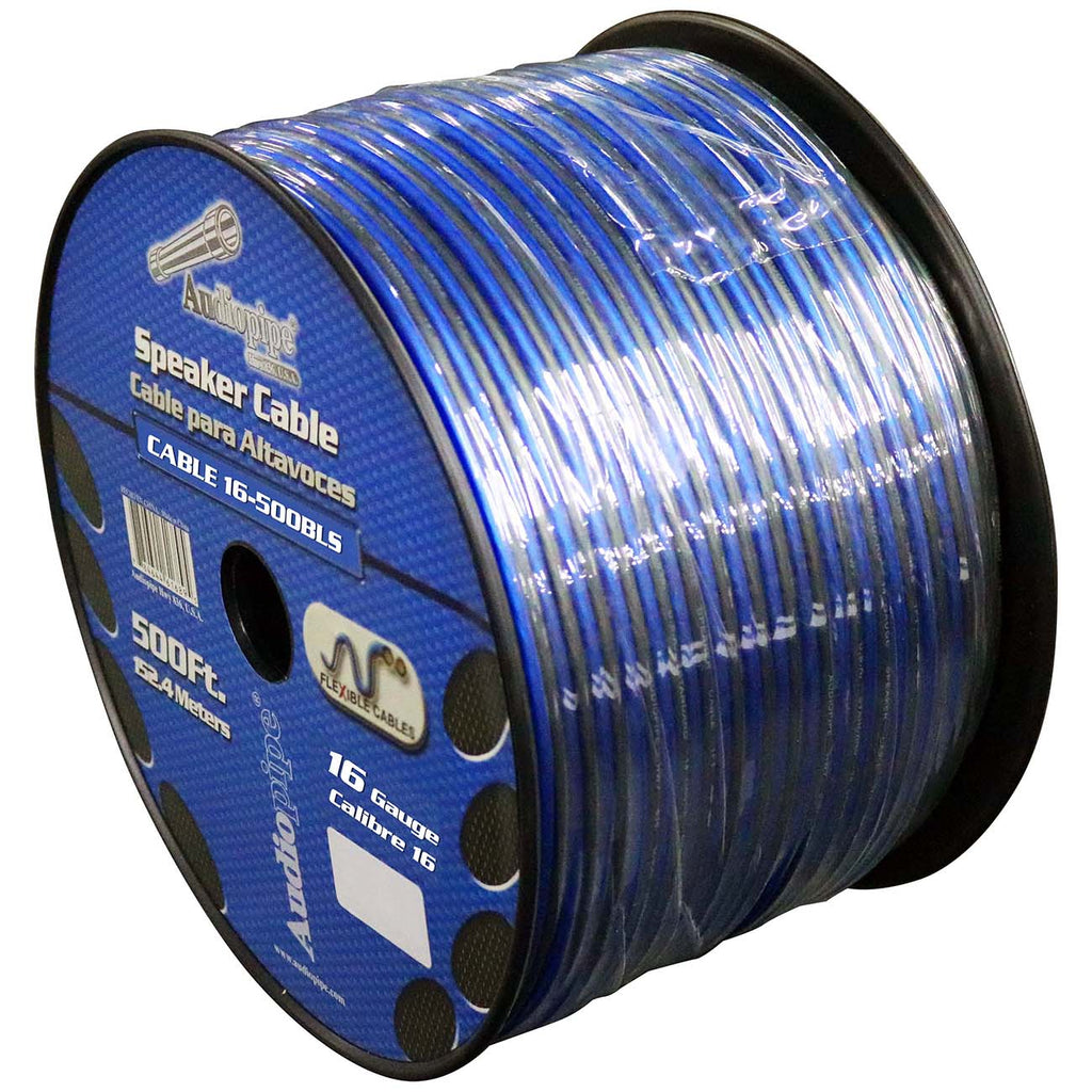 Audiopipe Cable16BLS500 16 GA 500 Spool Car Audio Speaker Cable 16 Gauge