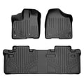 SMARTLINER SA0128B0083 Floor Liners Front & 2nd Row for 2013–2020 Toyota Sienna 8-Passenger – All Weather Custom Fit, Black