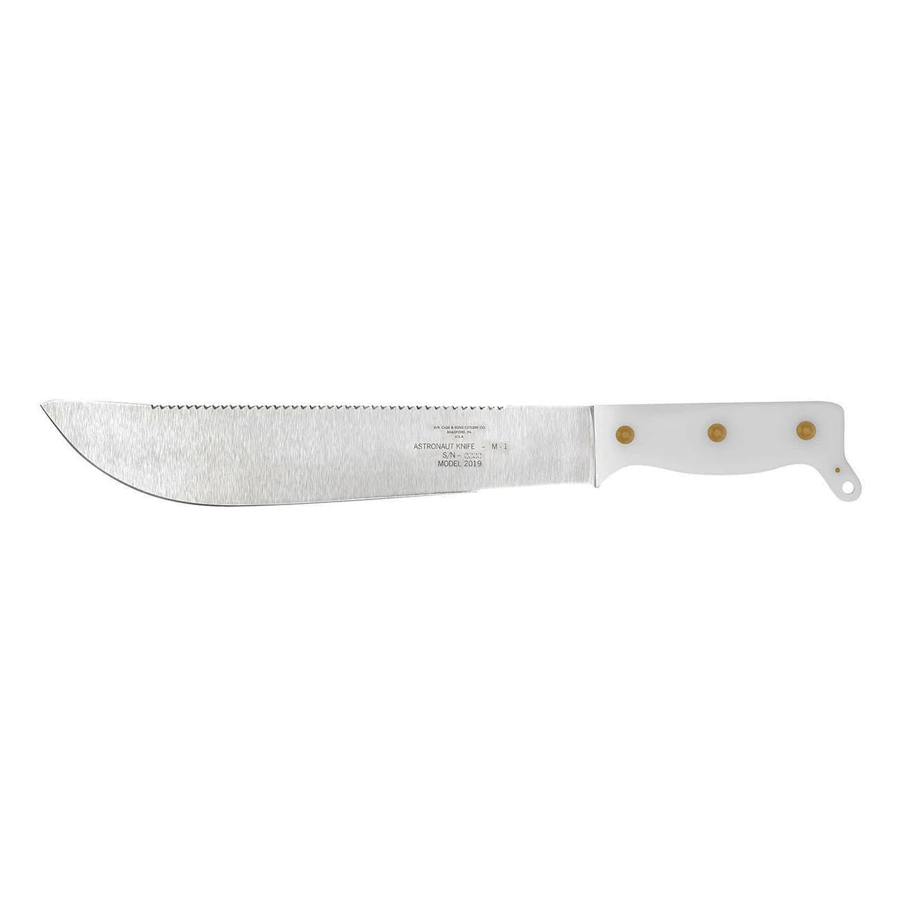 Case WR XX Pocket Knife White Syn Astronaut Knife M-1 -First Steps On The Moon Item #12019 - (M-1 Model 2019) - Length Closed: 17 Overall Inches