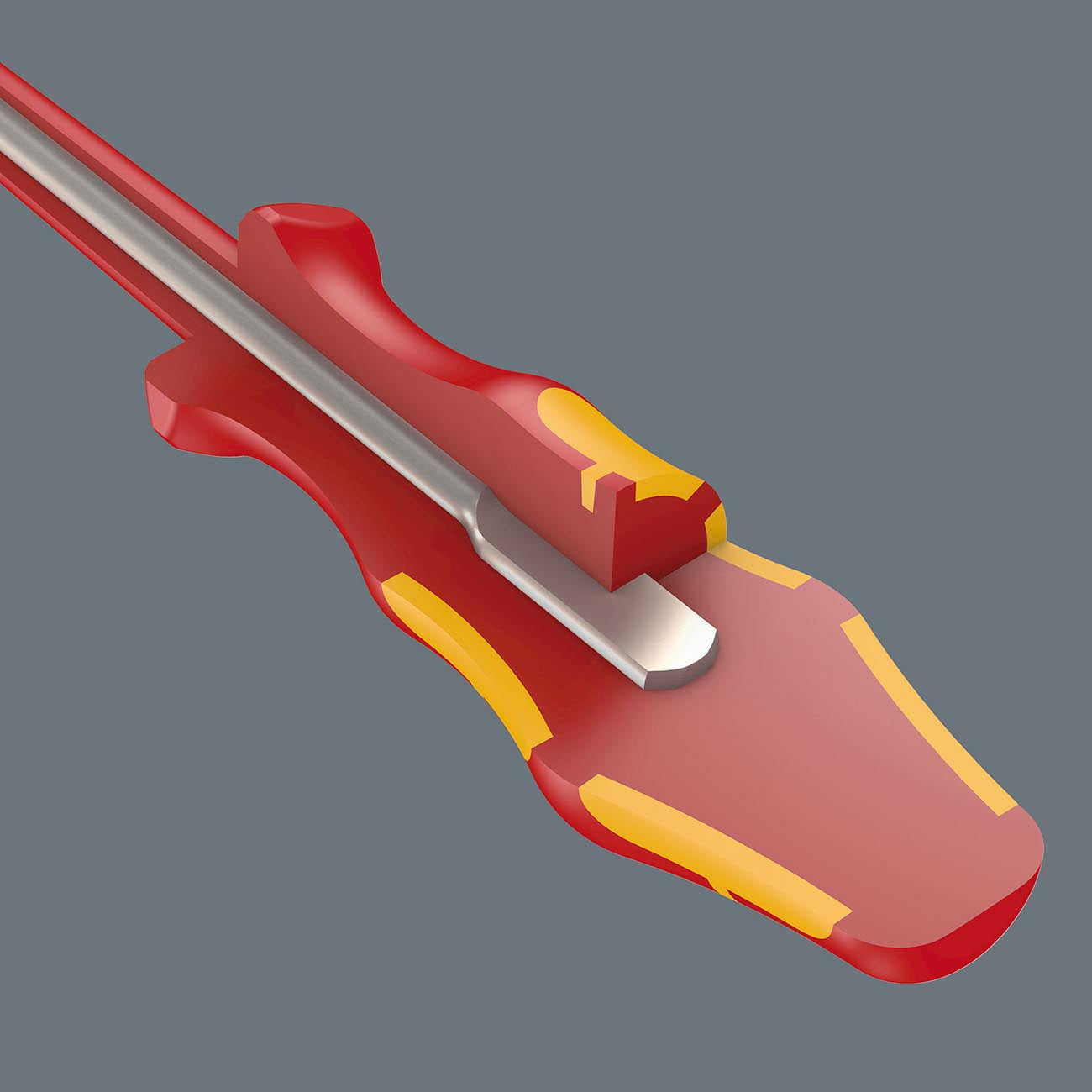 Wera 05004784001 Kraftform Plus VDE 168i Square Socket Insulated Screwdriver, #2 Head, 8" Blade Length