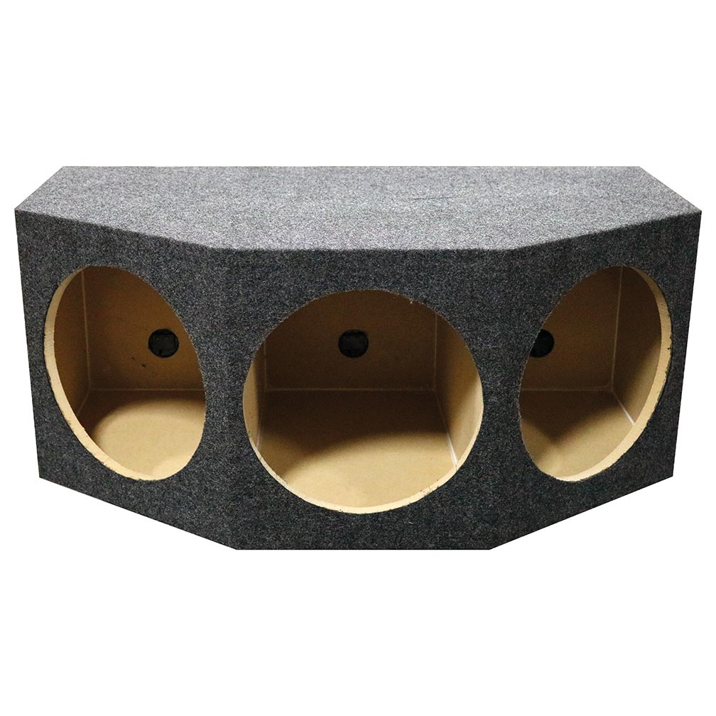 QPower BASS12 3 Hole 12" Sealed Car Subwoofer Enclosure Box | 35 x 20.25 x 15