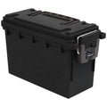 Sheffield 12629 Ammo Storage Box, Stackable .30 Cal Field Boxes, Water and Dust Resistant, Lockable Storage Box with Handle, Secures Hunting Gear, Supplies, and Bullets, Made in USA, Black, 1-Pack