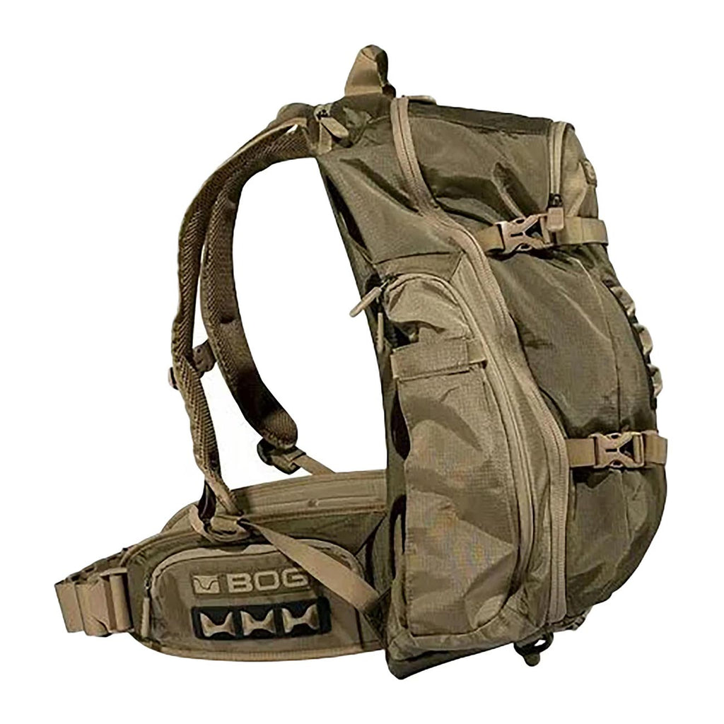BOG Day Pack Bag with Detachable Carry Boot and Rain Cover, Lightweight Ripstop, Heavy-Duty, Large Capacity, for Hunting, Outdoors, EDC