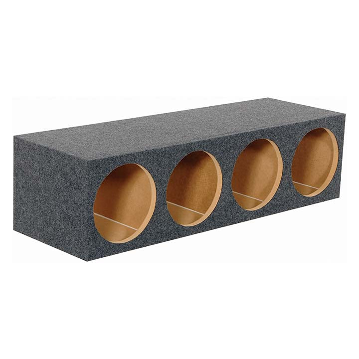 Q Power HD12 4HOLE Heavy Duty Quad 12" Sealed Subwoofer Enclosure Box