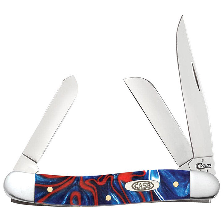 Case WR XX Pocket Knife Patriot Kirinite Medium Stockman Item #11201 - (10318 SS) - Length Closed: 3 5/8 Inches