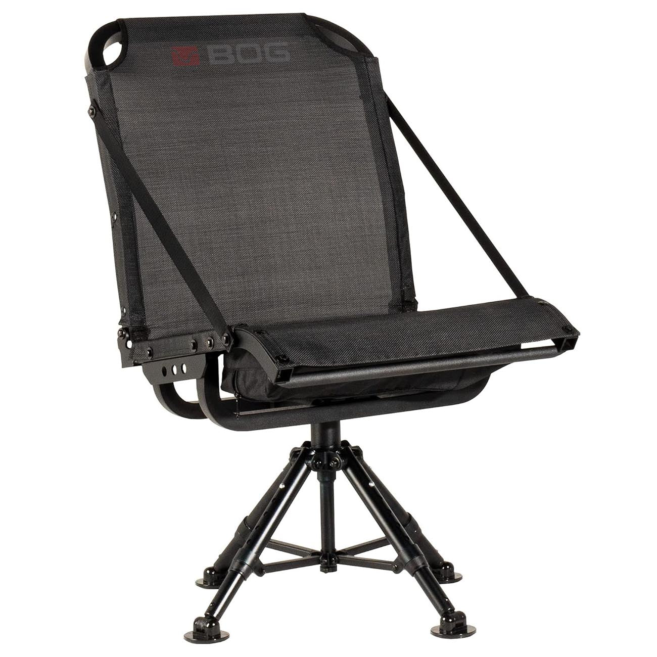 BOG Nucleus 360 Chair with Lightweight Aluminum Frame, Heavy Duty Textilene Fabric, Collapsible, 360 Degrees of Adjustable Pivoting Seat, and 4 Extendable Legs for Hunting, Shooting, and Outdoors