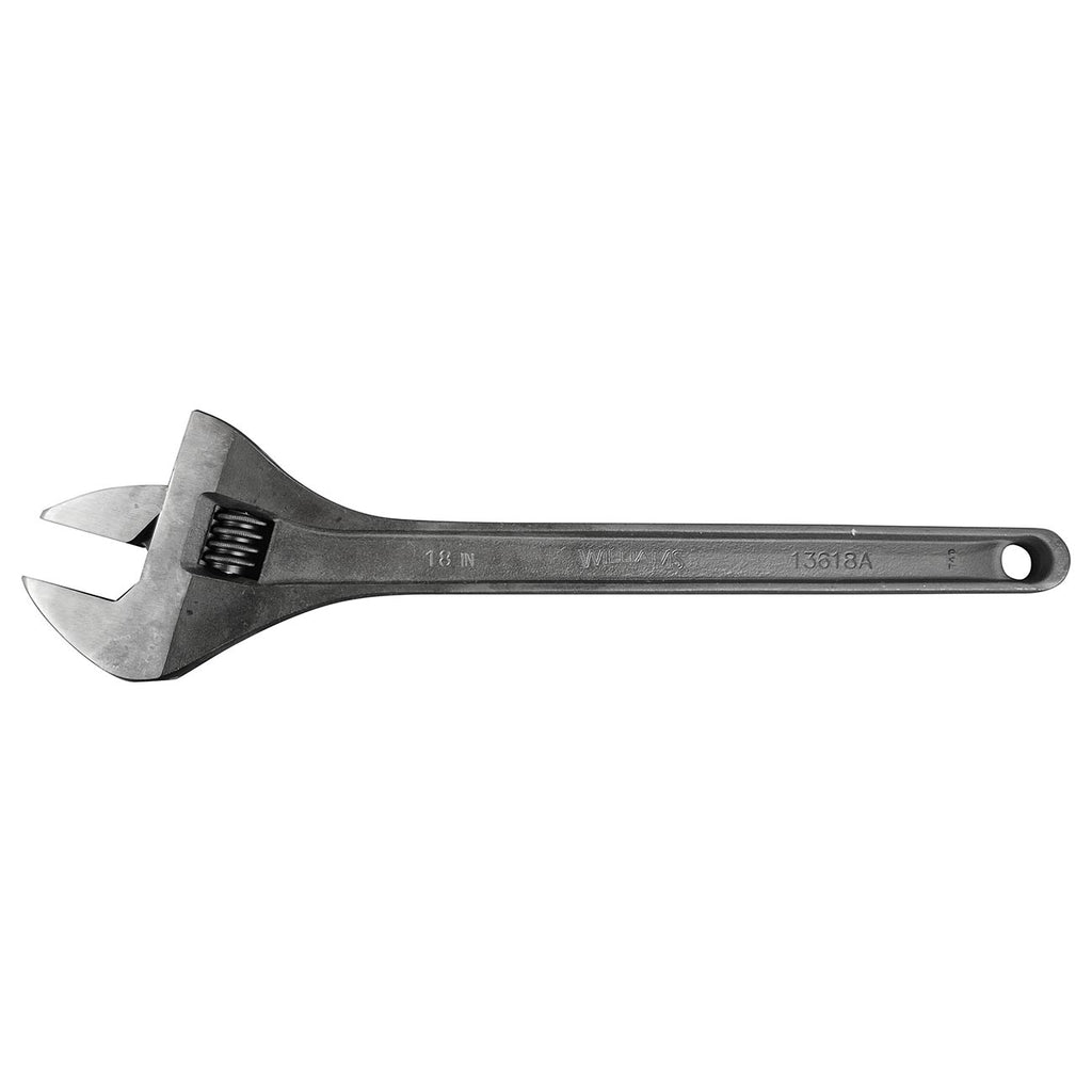 Williams Heavy Duty 18" Adjustable Wrenches with Black Phosphate Finish