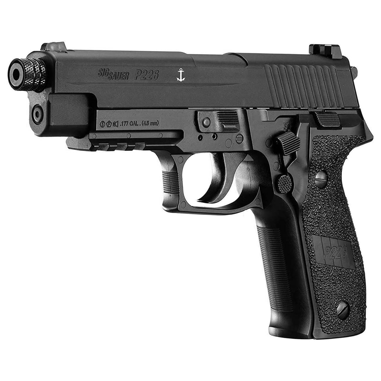 SIG SAUER P226 MK-25 CO2-Powered .177 Cal Semi-Auto Black Airgun Pellet Pistol with 16rd 8x2 Rotary Magazine