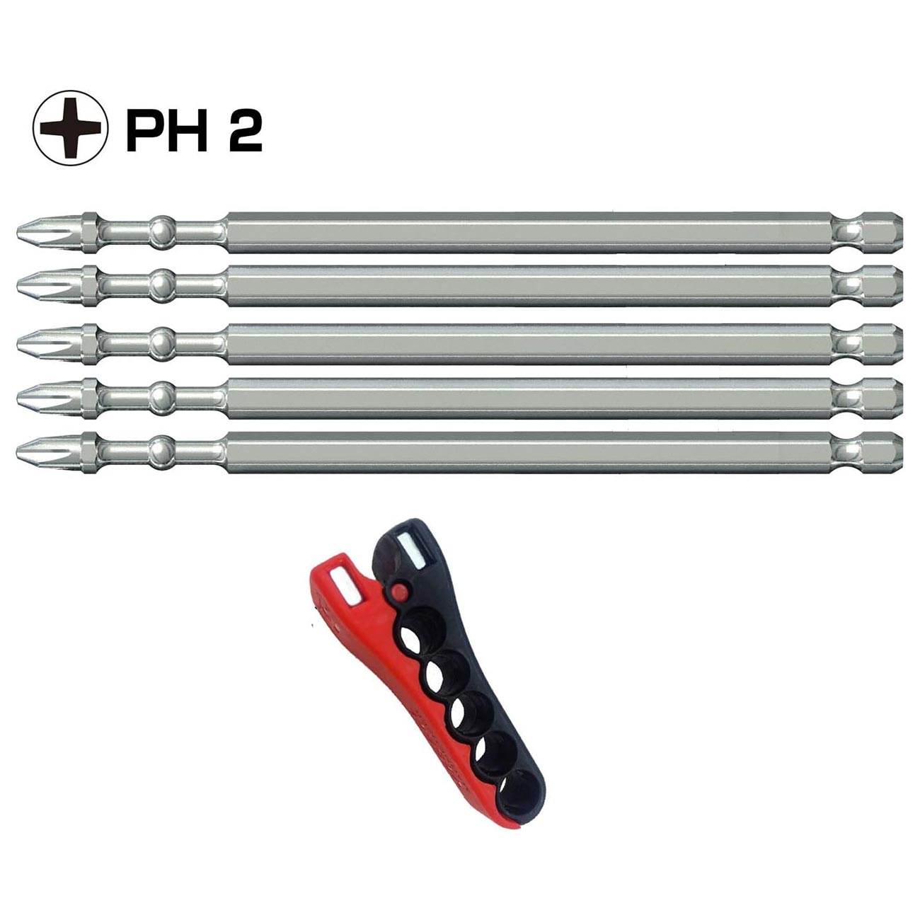 VESSEL Impact Ball Torsion Bits 5PC with MAG Charge Holder, (IBMG150PH2K5)