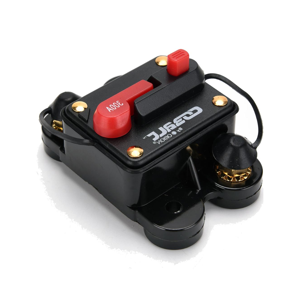 Orion Cobalt CB300A 300 Amp Circuit Breaker W/Manual Reset for Car, Marine, ATV, Trucks, RV, Motorcycle - Manual Power Protect for Audio Systems Fuse, Battery Thermal, 12V-24VDC (300A)
