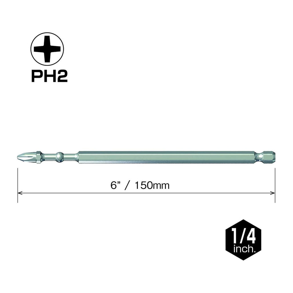 VESSEL Impact Ball Torsion Bits 5PC with MAG Charge Holder, (IBMG150PH2K5)