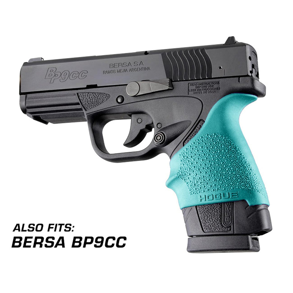 Hogue HandAll Beavertail Rubber Grip Sleeve for GLOCK 42 43, Aqua - 18204