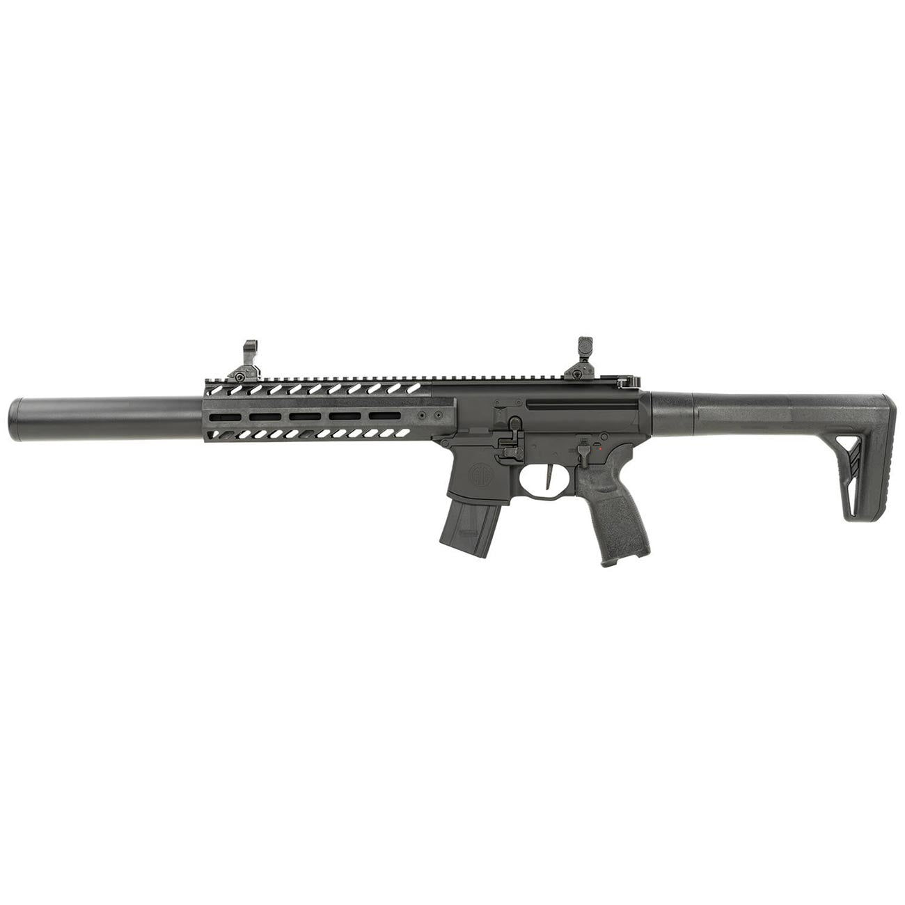 Sig Sauer Hunting Firearm GEN II Air Rifle, .177 Cal, 90 gr CO2, 30 rd Pellet Mag, Hunting Firearm Handguard, Semi-Auto, Black (AIR-MCX-177-G2-BLK)
