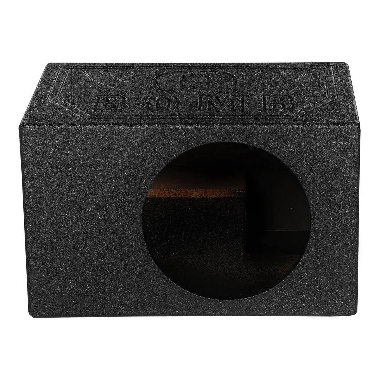 Q Power Single 12" Vented Ported Car Subwoofer Sub Box Enclosure, QBOMB12VL - Single Cab Bass Woofer Speaker Box System for Vehicle or Truck Audio