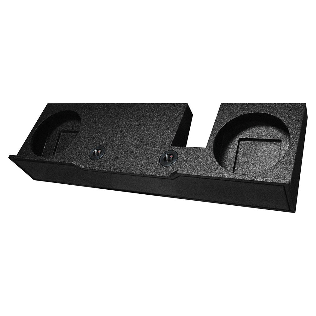 QPower QBOMB Dual 10” Subwoofer Enclosure for 2004–2008 Ford F-150 SuperCrew Cab – Custom Fit Truck Sub Box, Bedliner Finish (QBFORD102004)