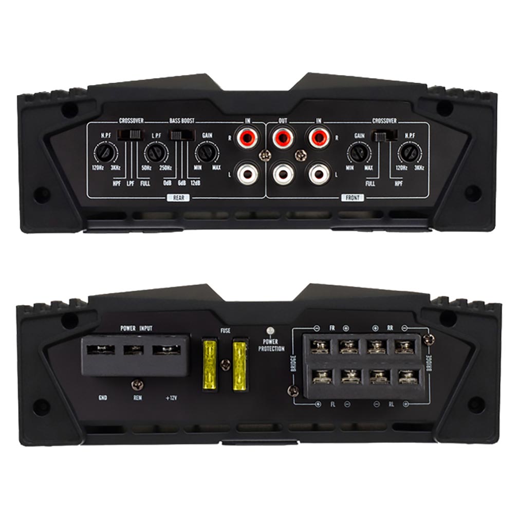 Power Acoustik OD41300 4-Channel Class A/B Car Amplifier – 640W RMS / 1300W Max, Full-Range Amp