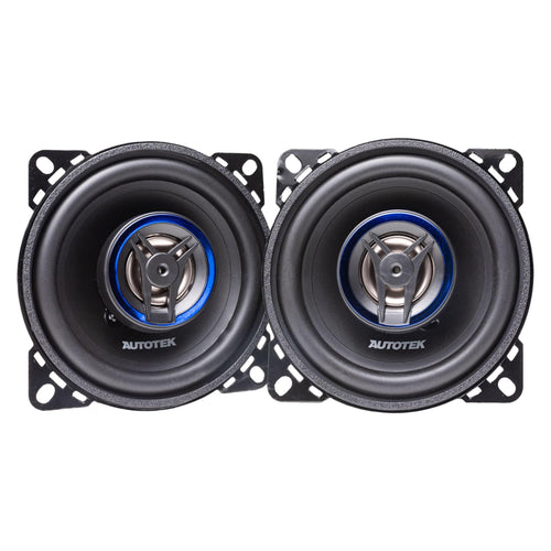 Autotek Street Machine 200W 4 Inch 2 Way Car Audio Coaxial Speakers with Neo Mylar Soft Dome Tweeters for Crystal Clear Sound, Pair