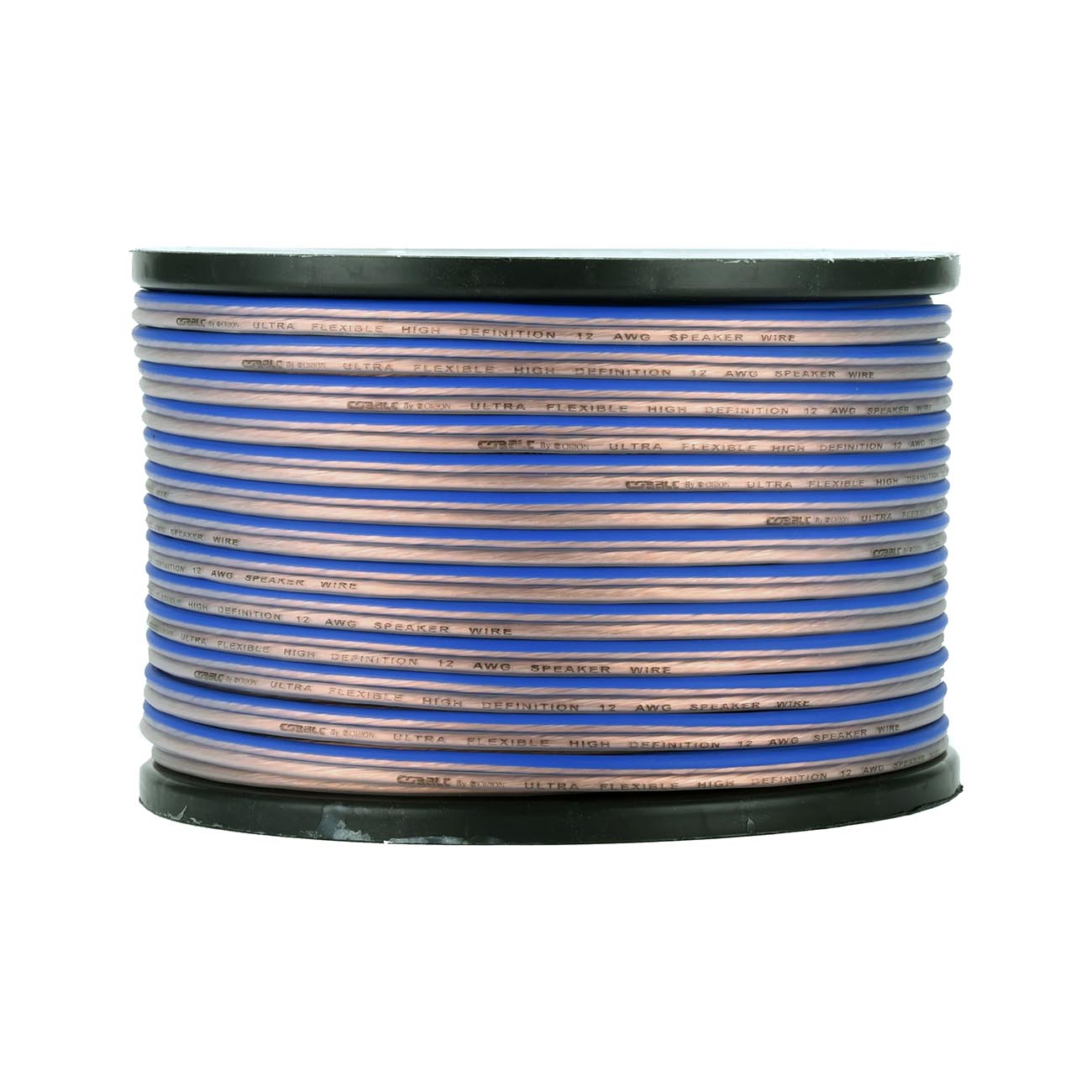 Orion Cobalt S12300PB 12 Gauge AWG (300-Ft Blue/Clear) High Powered Car Speaker Wire Roll, Surround Sound, Home Theater Speakers, RV Audio | 2x12 Gauge Speaker Cable/Wire Roll