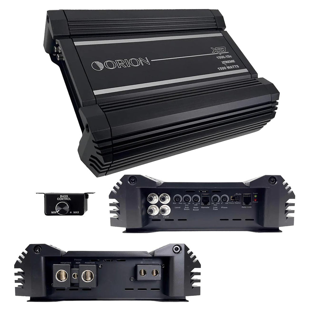 Orion XTR Series XTR1500.1DZ High Power Monoblock Class-D Car Amplifier - 1500W RMS, 1-Ohm Stable, Low-Pass Crossover, Bass Boost Control, MOSFET Power Supply, Bass Knob Included, Made in Korea