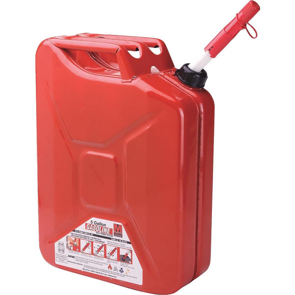 Midwest Can Company RED 5GAL MTL Gas Can