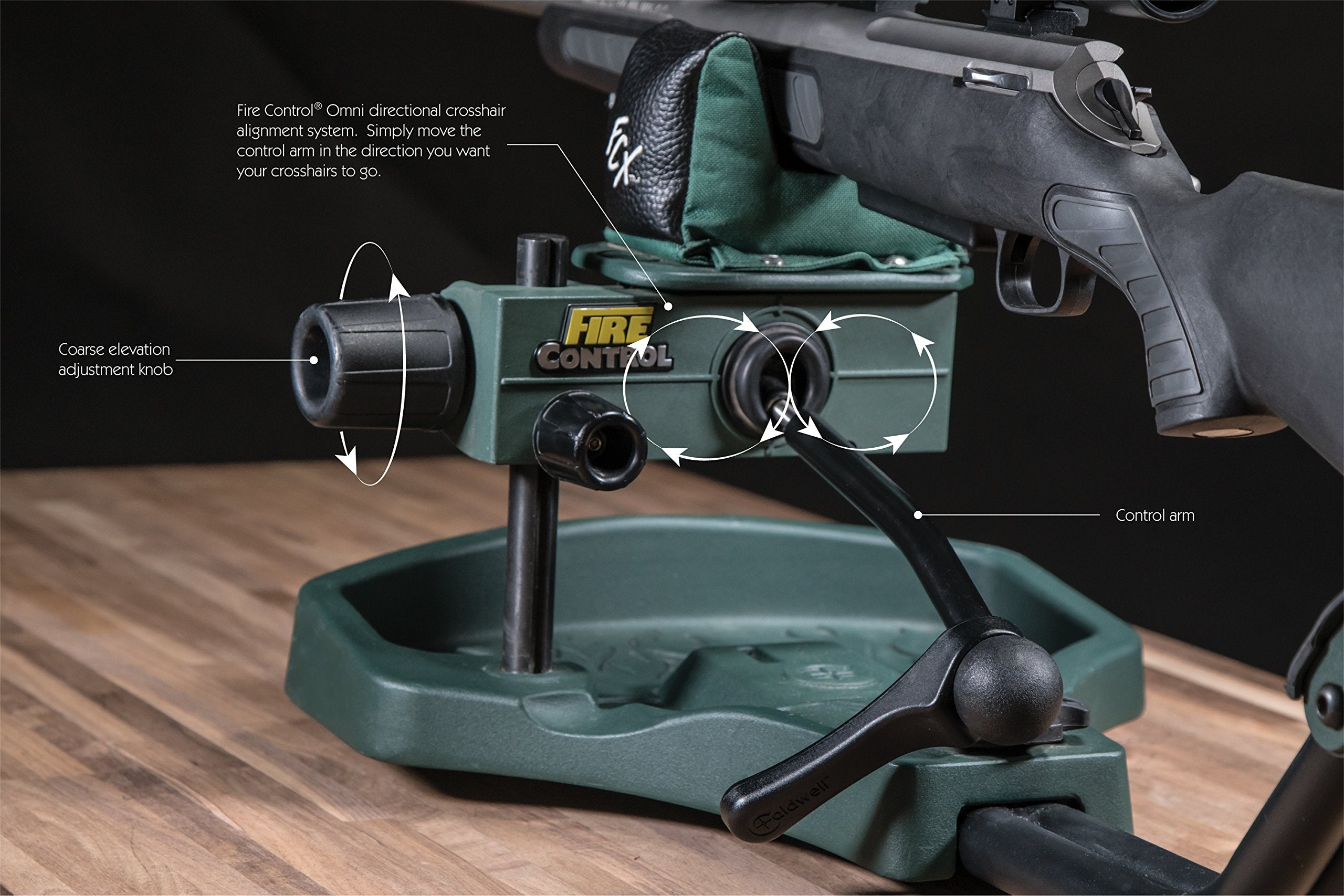 Caldwell Lead Sled FCX Adjustable Ambidextrous Recoil Reducing Rifle Shooting Rest for Range, Shooting Stability, Sight In and Outdoors