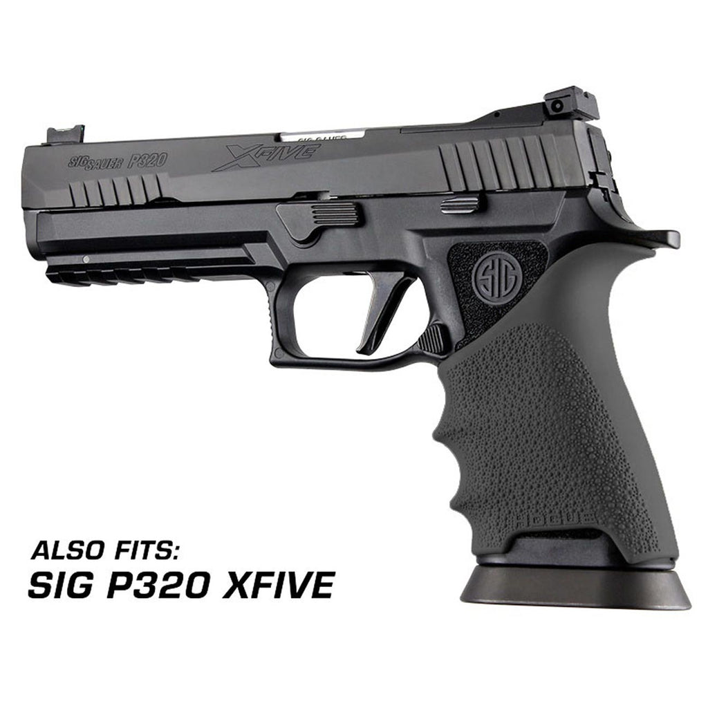 Hogue HandAll Beavertail Rubber Grip Sleeve for SIG SAUER P320 Full Size 9/40, Black - 17600