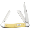 Case Medium Stockman Pocket Knife 2.625" Clip, Sheepfoot and Spey Stainless Steel Polished Blade Synthetic Handle Yellow